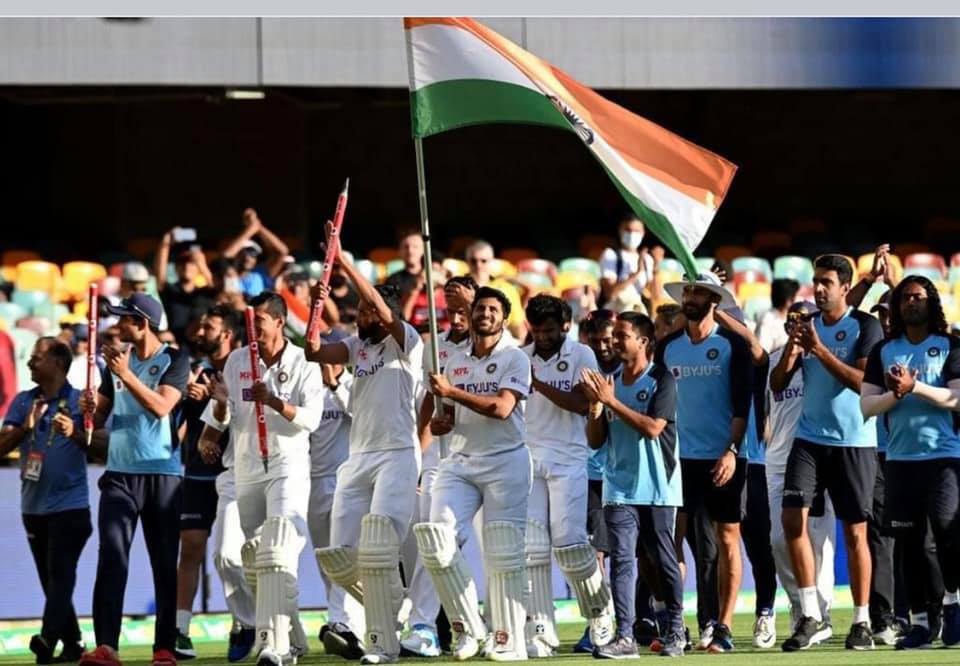 Historic match at the Gabba Congratulations Team India for the Win